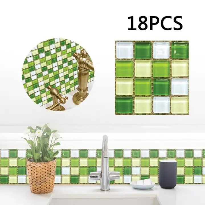 Kahues 18pcs Simulation Mosaic Wall Tile Decal Set Waterproof Adhesive Bathroom Kitchen Floor Sticker Lazada Ph - Adhesive Bathroom Tile Stickers Kahues 18pcs Simulation Mosaic Wall Tile Decal Set Waterproof Adhesive Bathroom Kitchen Floor Sticker Lazada Ph - Adhesive Bathroom Tile Stickers