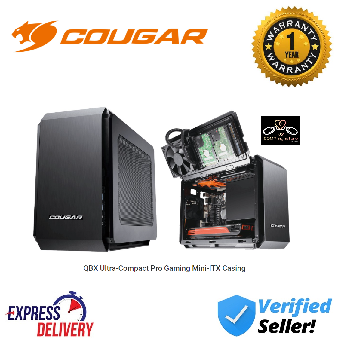 Cougar Qbx Ultra Compact Gaming Case Mini Itx Qbx Ultra Compact