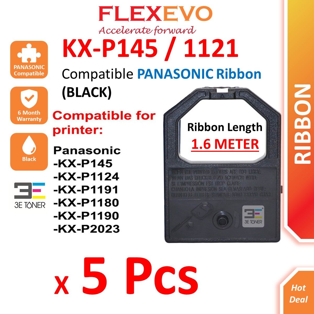 Nastro Compatibile Per Panasonic KX-P1090 / KX-P115 - Nero - United Toner 3 Anni Garanzia