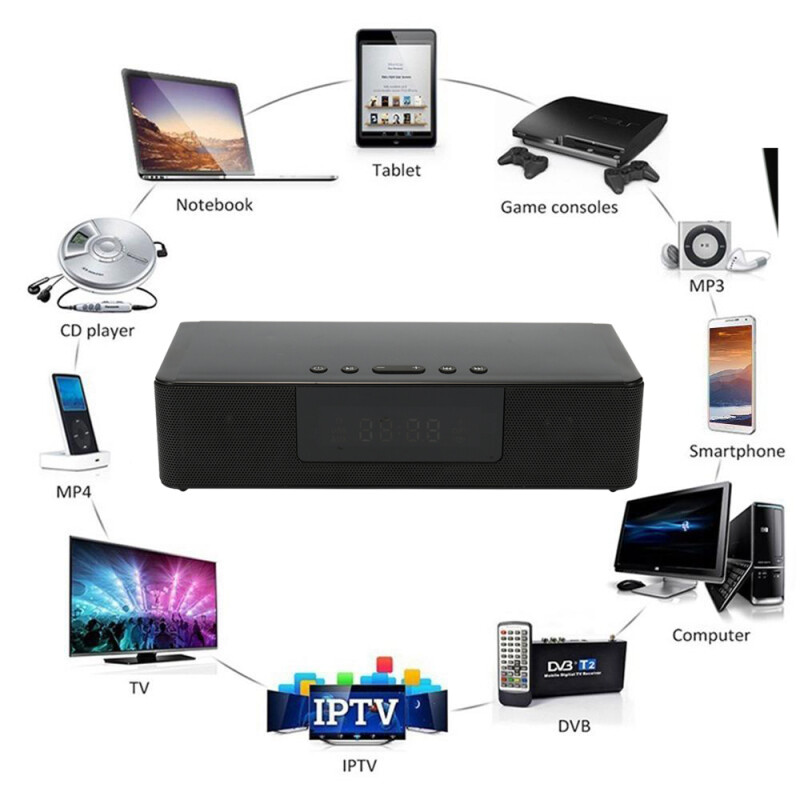 Xuechur wireless Bluetooth speaker for computer speaker with wireless charging clock speaker