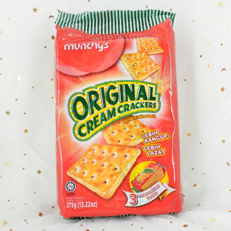Munchy's Original Cream Crackers 375g / Vege Crackers 390g / Sugar