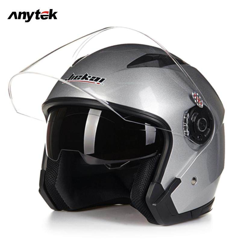 ANYTEK Mũ Bảo Hiểm Xe Máy Phong Cách Cổ Điển Nắp Mở An Toàn Cho Xe Máy