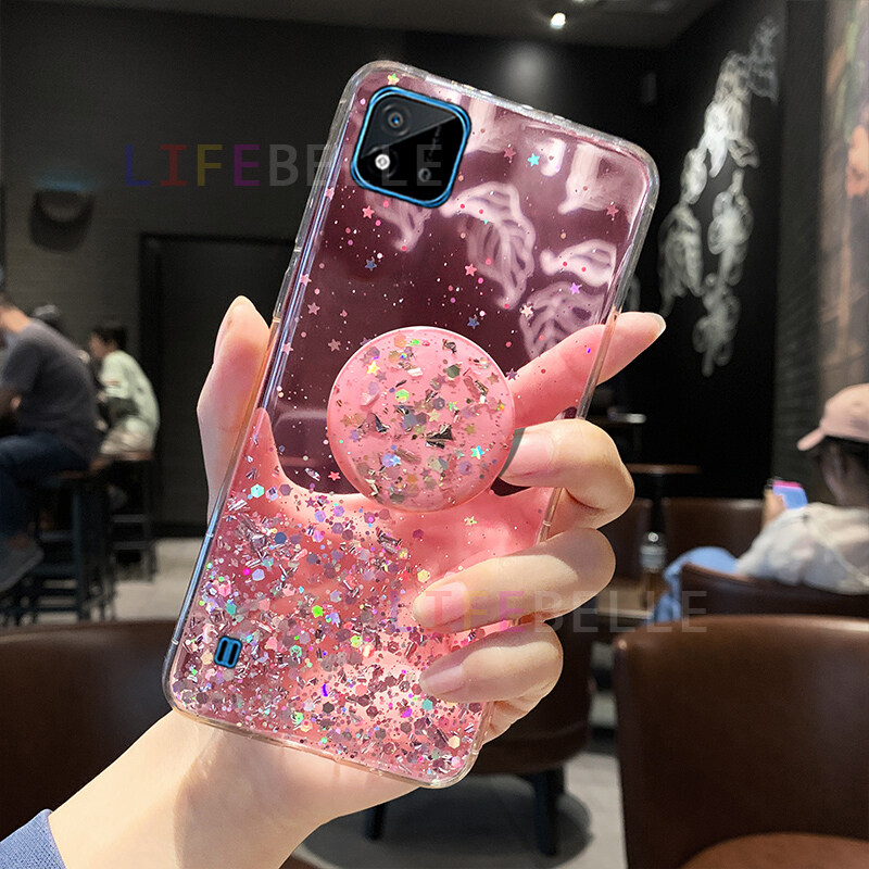 casing hp realme c11 glitter