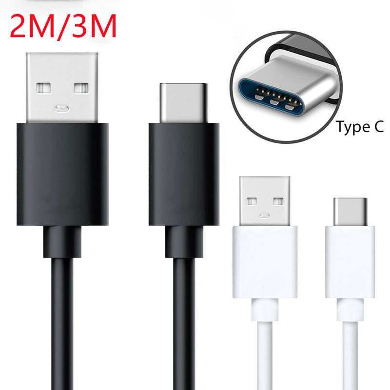 Cáp Sạc USB Cáp Sạc Loại C 2M 3M USB-C Dây Đồng Bộ Dữ Liệu Cho Điện Thoại Android
