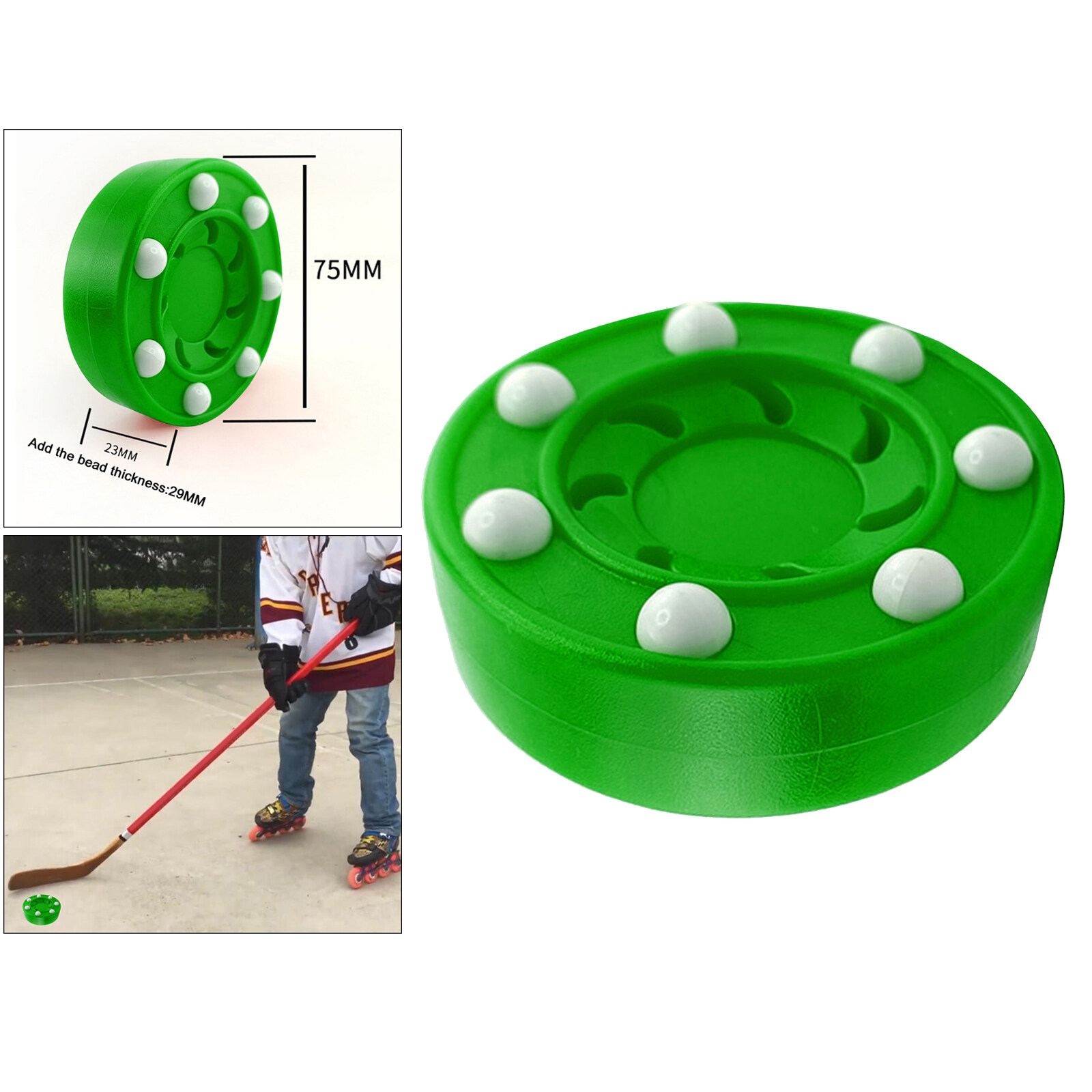 Leipupa Premium หมวกฮอกกี้ถนน Pucks เปลี่ยน Roller Hockey Puck สำหรับการถ่ายภาพที่ดีขึ้น,ผ่าน,Stick การจัดการ Quad ฮอกกี้การฝึกอบรมล้อลูก