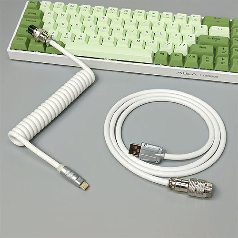 Bàn Phím Cơ Dây cáp xoắn dây Loại C Cáp USB tùy chỉnh chơi game CuộN Aviator máy tính Đầu dây nối hàng không cáp sạc