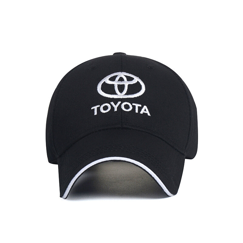 OEM TOYOTA Logo Sandwich Peaked Cap YOUTH SPORT Hip-Hop New Chic Korea Ulzzang Basic Fashion Adjustable Printed Unisex Baseball Cap Snapback Trucker Hat For Toyota royal corolla camry land cruiser prius reiz