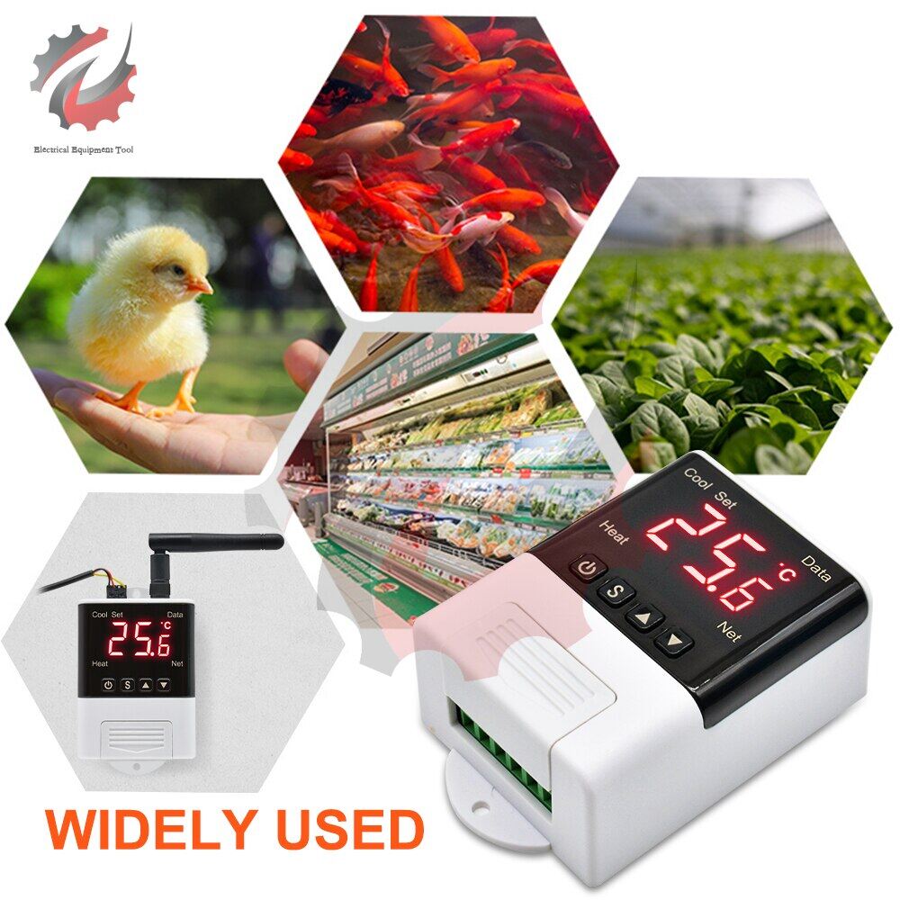 {：“》： DTC1201 2201 AC 110V 220V Thermostat NTC Sensor Digital Display Wifi Temperature Controller Electronic Digital Thermoregulator