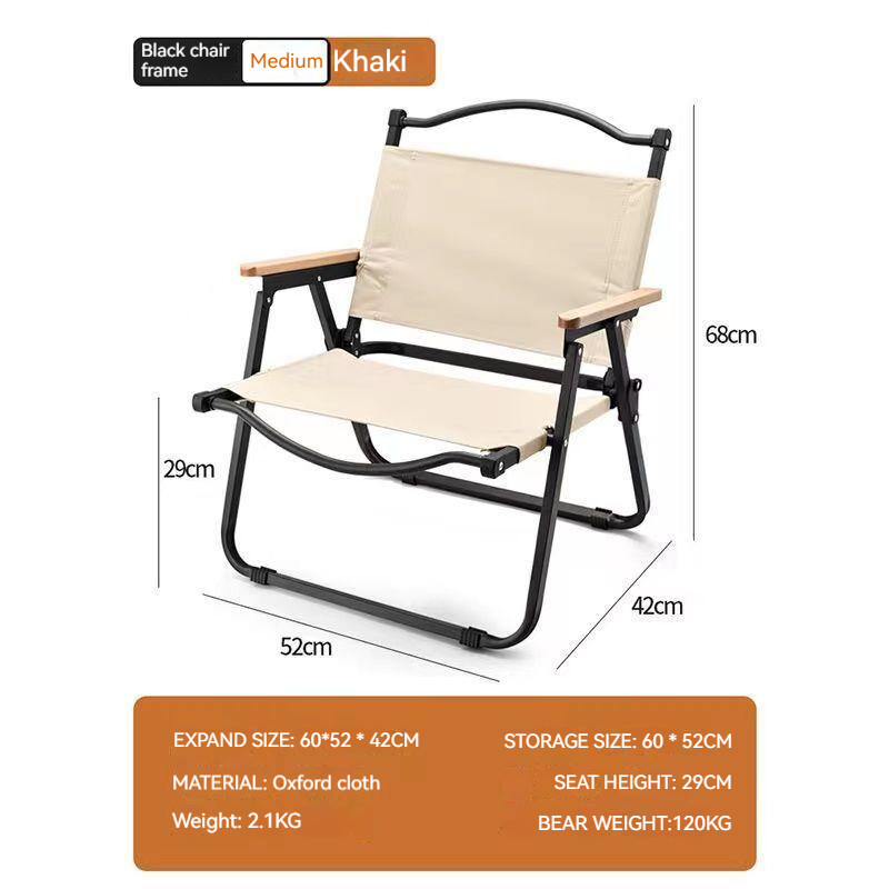 Kerusi camping Folding Kermit Chair Lightweight Wood Grain Outdoor
