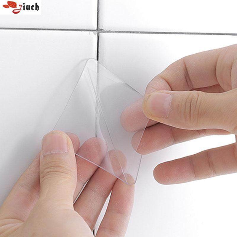 Jiuch 20Pcs Double-Sided Transparent Adhesive Super Sticky Waterproof Magic Sticker Car Hook Magic Pad Kitchen Bathroom Gadgets
