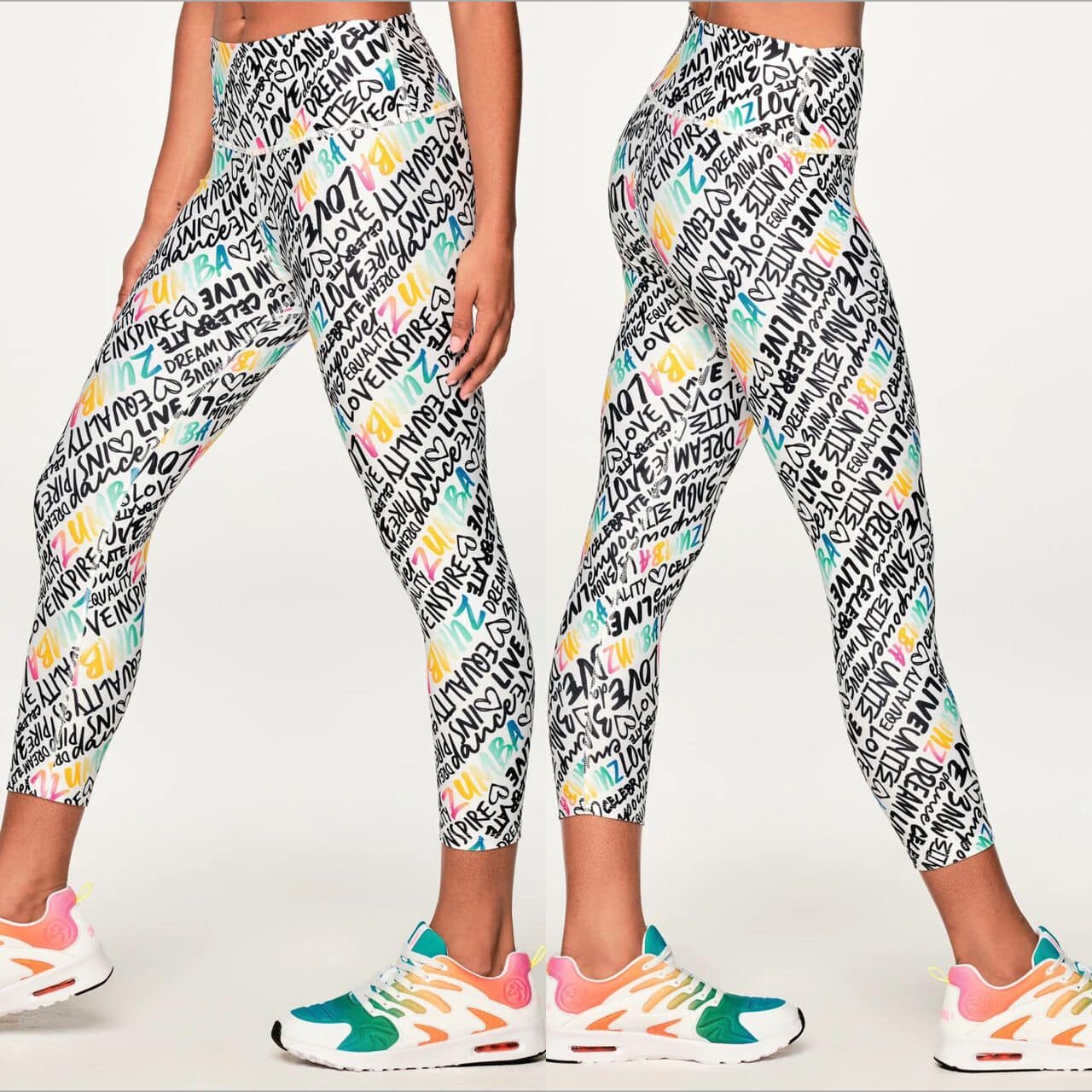 New Arrived Zumba Joy High Waisted Ankle Leggings Bold Black Z1B00 0388