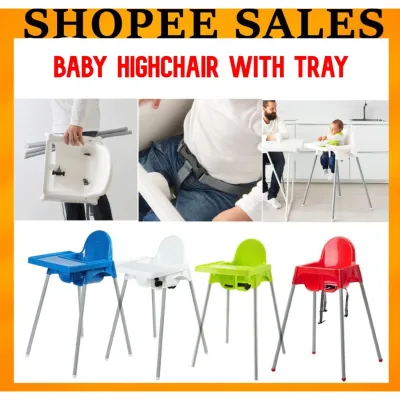 readystock Baby Dining Chair Whole Set With Safety Seat Bely / chair baby high chair with tray dining adjustable