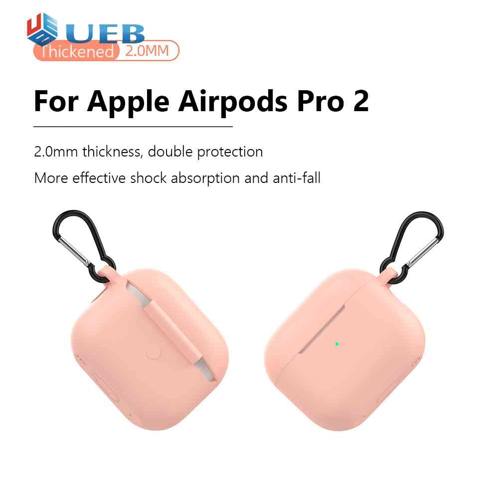 Elastic Silicone Headset Protective with Lanyard Hokk Wireless Headphone Protector Anti-lost Bluetooth-compatible Headset Case for Apple Airpods Pro 2
