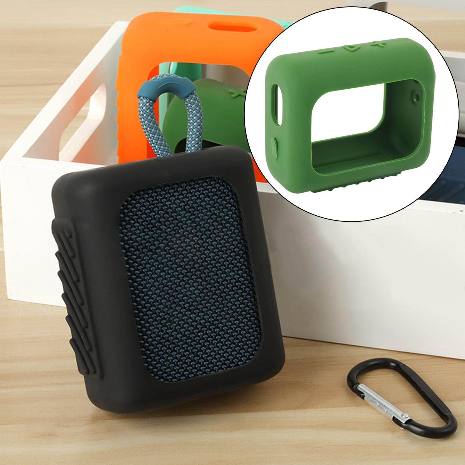Baoblaze Speaker Silicone Case with Bag Hook Speaker Accessories Portable for Go3