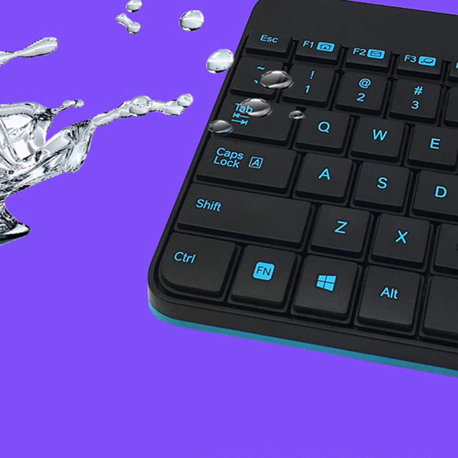 Skyloong for Logitech MK245 Portable Splashproof Ergonomic PC Optical Wireless Keyboard Mouse Kit