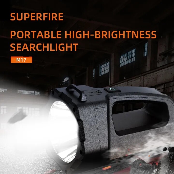 SUPERFIRE M17 LED Flashlight Rechargeable Multifunctional Searchlight Outdoors M17-A Super Bright Torch Waterproof