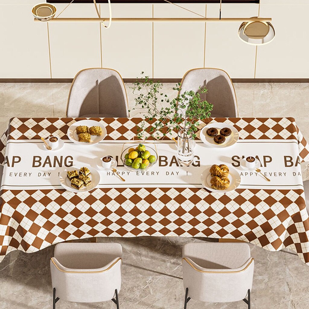 Homenhome ins Wind waterproof oil proof wash free rectangular pvc table mat
