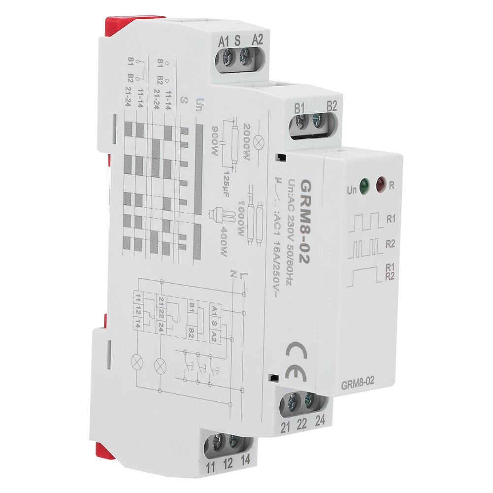 GRM8-02 Electronic Impulse Relay Latching Relay Memory Electronic Impulse Relay Relay AC 230V