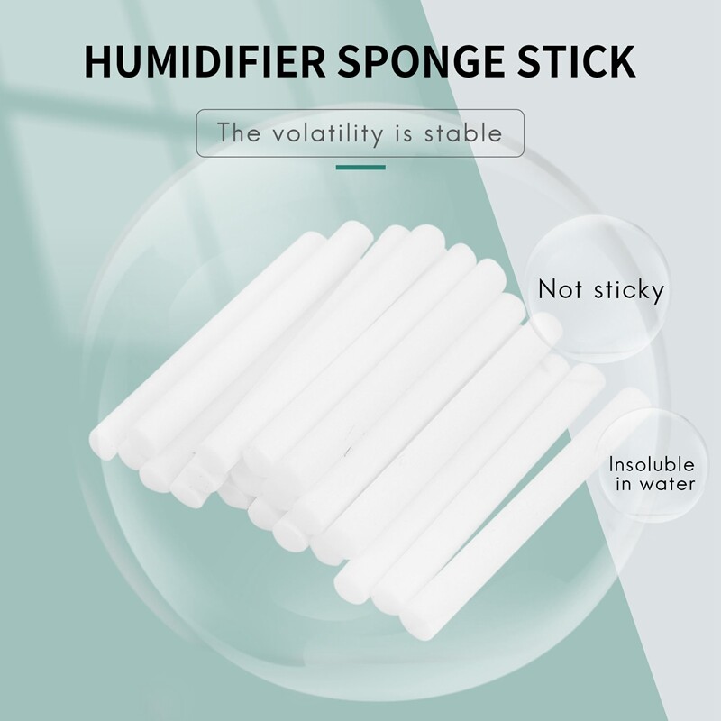 20Pcs Humidifier Filters Replacement Cotton Sponge Stick for USB Humidifier Aroma Diffusers Mist Maker Air Humidifier