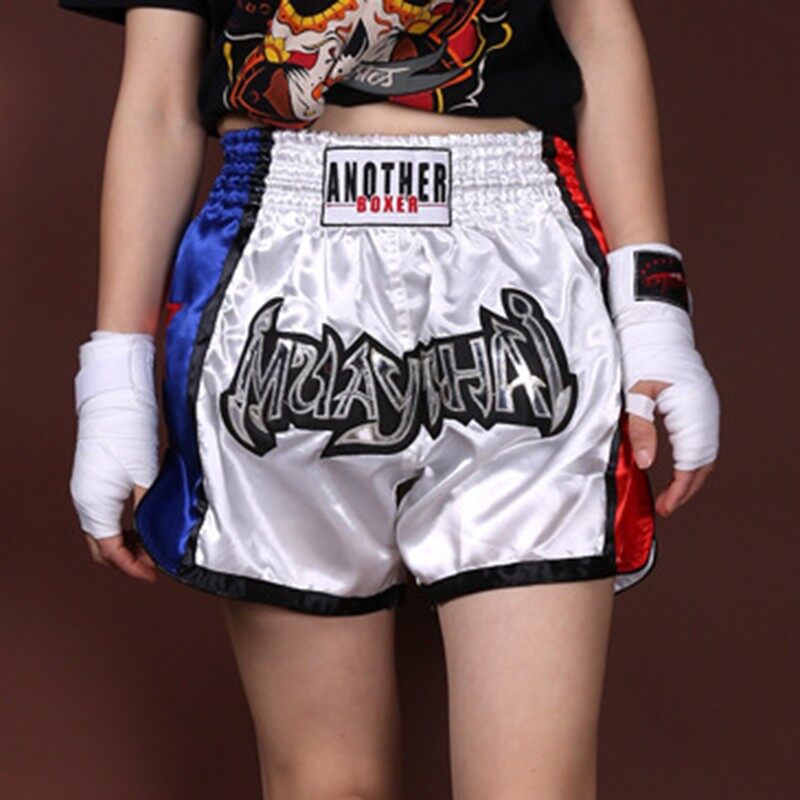 Quần Đùi Đấm Bốc MMA Đồ Dùng Muay Thái Polyester Đàn Hồi Thoáng Khí XS-3XL Anotherboxer Nữ Phi Giới Tính