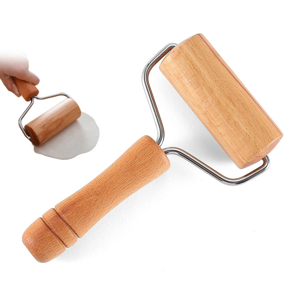 Terylin Wooden Rolling Pin Push Dough Roller Fondant Cookie Pizza Kitchen Baking Tool