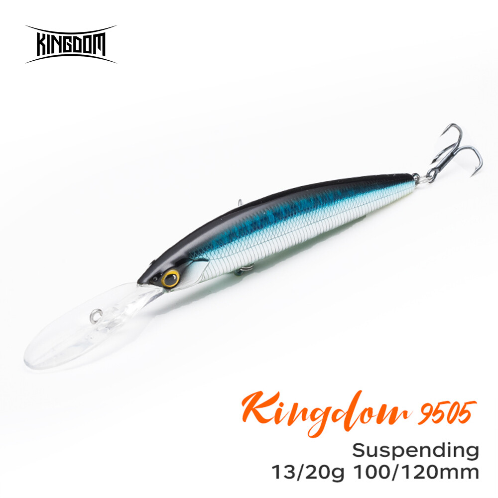 Kingdom New Jerkbaits 100DR Fishing lures 100mm 120mm Suspending Minnow wobblers Depth 6-10ft long -casting Bass Pike Hard Baits