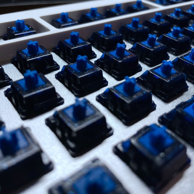 Mechanical Keyboard Switch Blue Star Switch [100pcs] 3pin Lubed Linear Switch Hot-swappable Single spring DIY For Mechanical Keyboard
