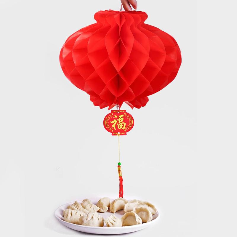 【Lightingeverthing】 Cái/bộ 10 Chiếc Đèn Lồng Giấy Màu Đỏ May Mắn Chống Nước Gấp Được Trang Trí Nhà Cửa Lễ Hội Mùa Xuân Năm Mới Của Trung Quốc, 12/15/20/25/30Cm
