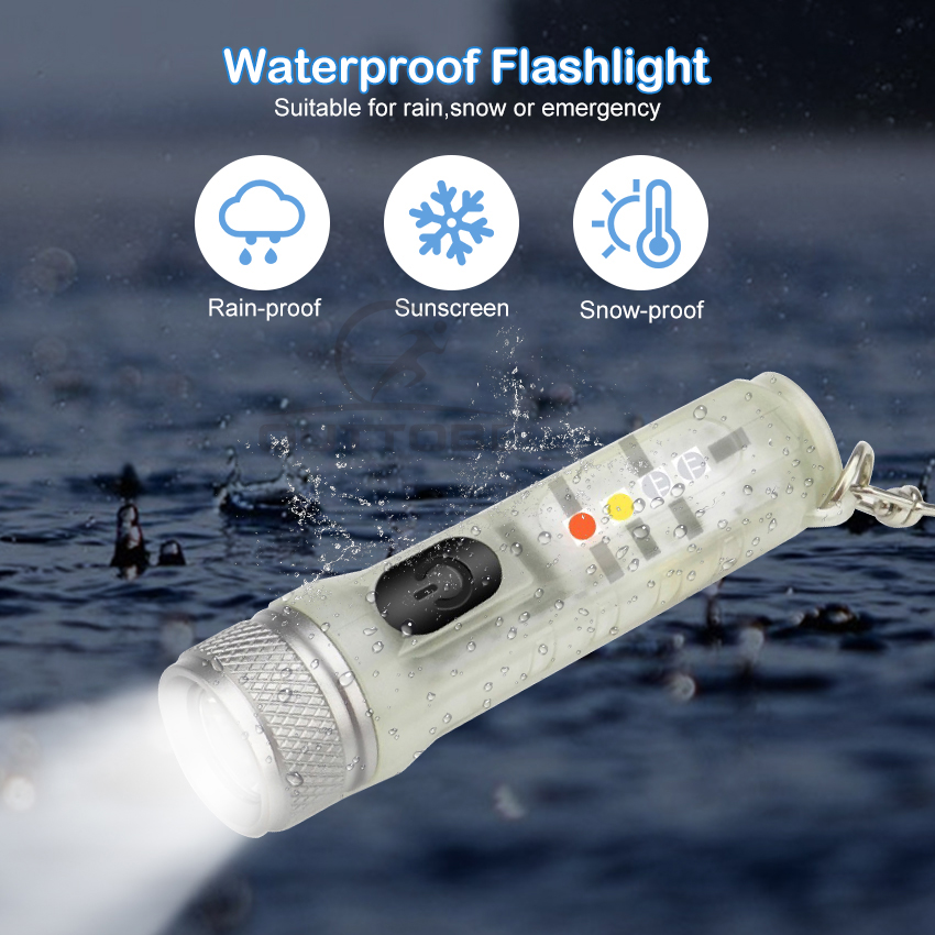 Outtobe Đèn pin kiêm móc khóa SST20 đầu ra tối đa 500 lumens