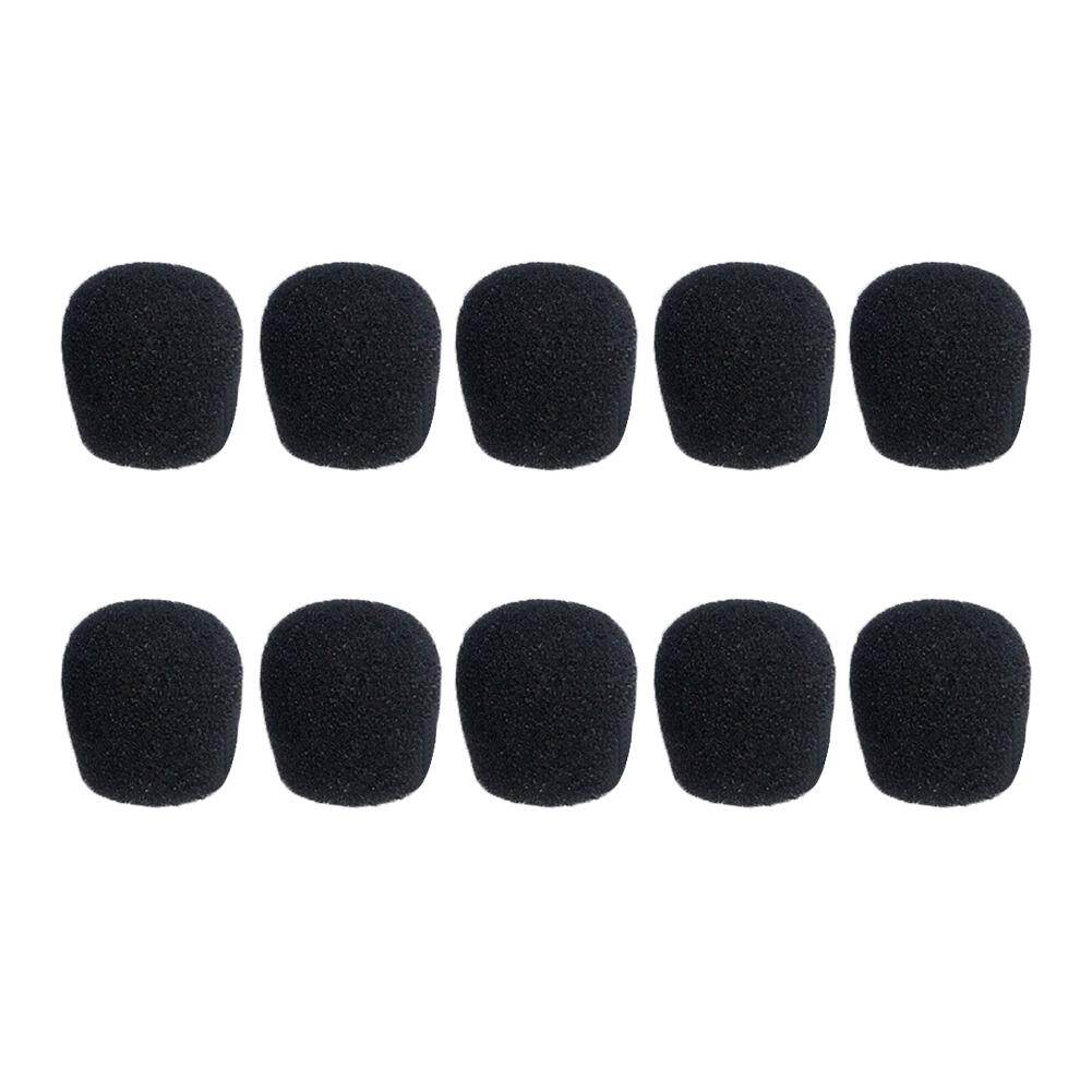 10pcs 25mm Soft Elastic Sponge Microphone Head Cover for Headset Sleeve Mic