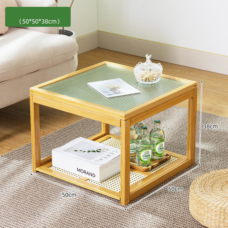 A few small coffee tables, a sofa, a side cabinet, a round table, a few mini corners, a bedside table, a shelf, a balcony moving.