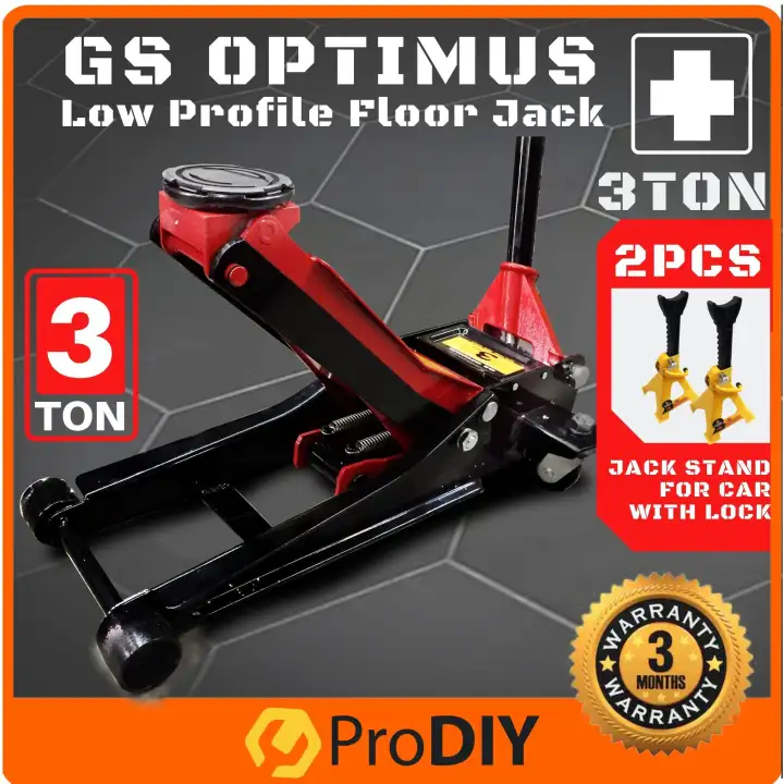 3 Ton Gs Optimus Low Profile Floor Jack 2pcs Jack Stand With