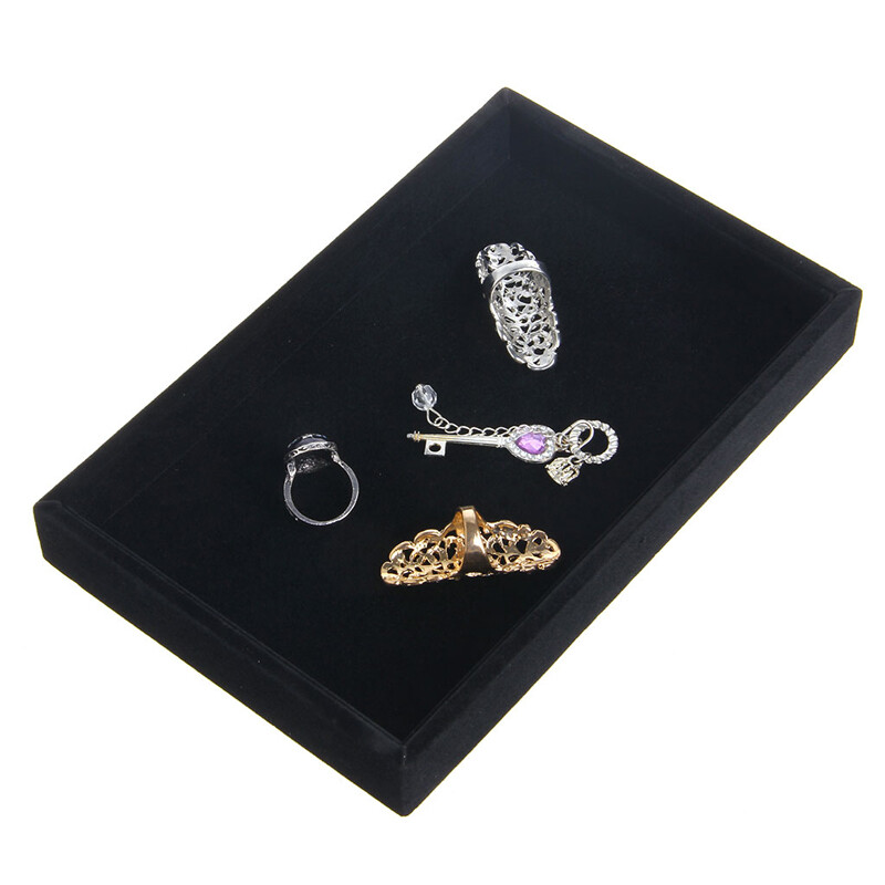 Stackable Jewelry Trays Inserts Velvet Catch All Jewelry Display Tray Case