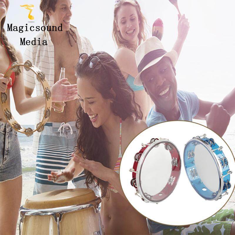 KOKKO Trống lắc tay Tambourine Handbell J93 10 Tự chỉnh Tay Trống Nhạc Cụ Gõ Đồ Chơi
