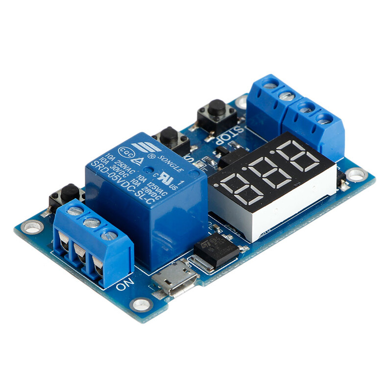6-30V Relay Module Switch Trigger Time Delay Circuit Timer Cycle Adjustable