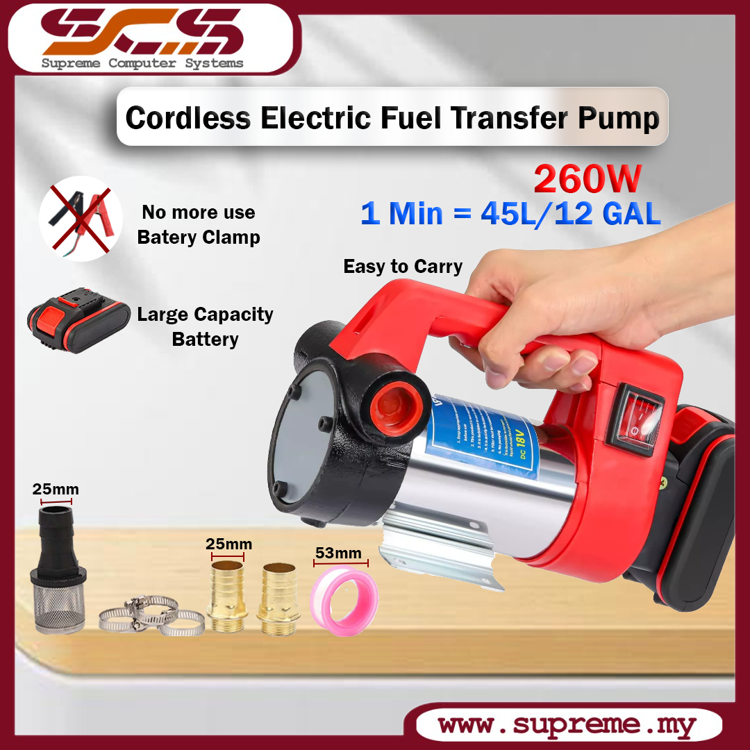 Portable Electric Fuel Transfer Pump / Diesel Pump Kerosene Oil Commercial Selfpriming