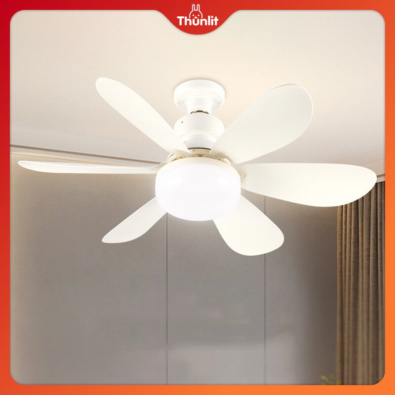 Quạt Trần Thunlit với ánh sáng E27 điều khiển từ xa hoa-Sharped 16.5 inch 30W Dimmable Quạt đèn