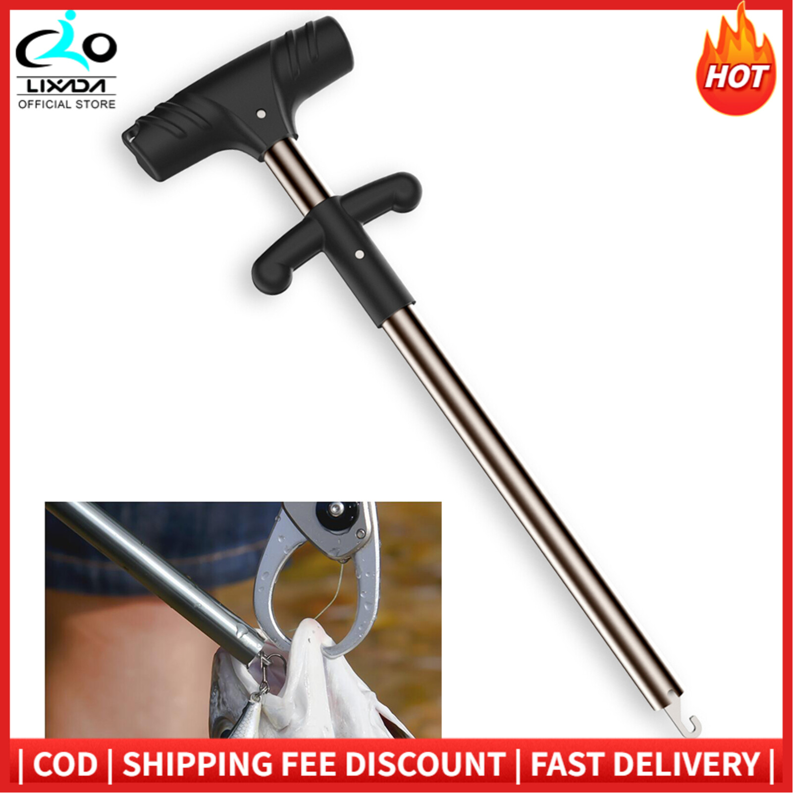 Fishing Hook Remover with Squeeze Puller Handle Fishing Hook Extractor Puller Fish Hook Tool