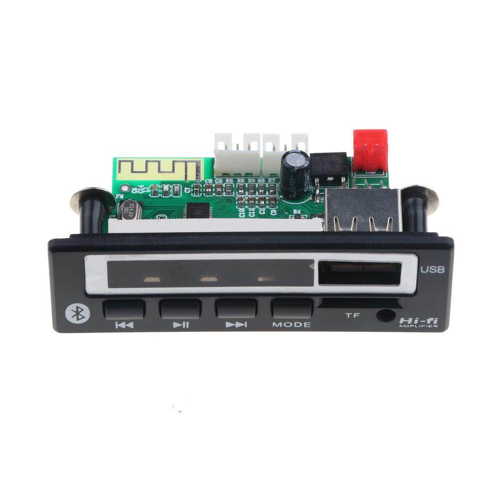 KEBETEME DC 12V Wireless Bluetooth 5.0 Decoder Board MP3 Player Colorful LCD Screen Display Car Audio Kit With USB U Disk TF FM Radio Music Audio Module Receiver Equipped With Remote Controller