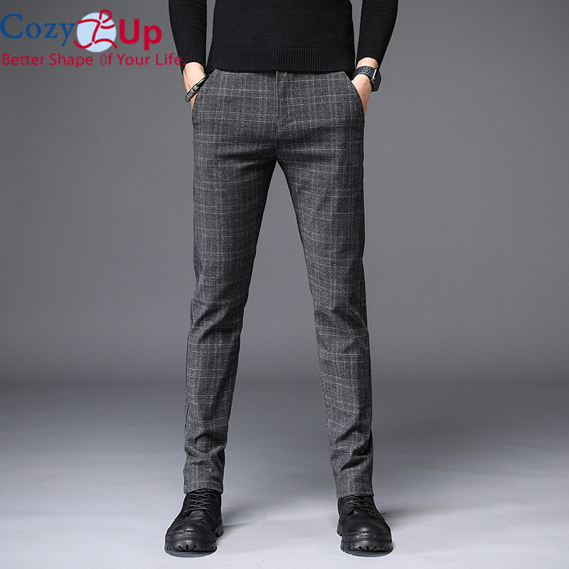 Cozy Up Upscale Men Casual Pants Thick Cotton and Linen Male Pant Straight Trousers Business
