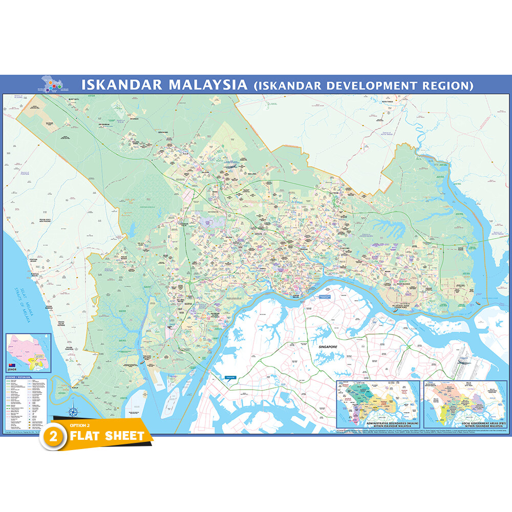 Map of ISKANDAR MALAYSIA - Iskandar Development Region - Johor Bahru (size  AO - 841x1189mm) | Lazada