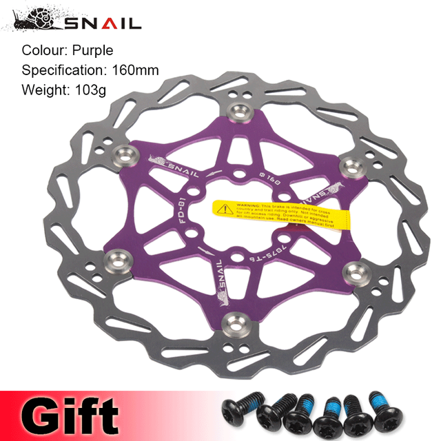 Bicycle disc brake floating rotor mtb 160mm brake disc road bike metal brake pad