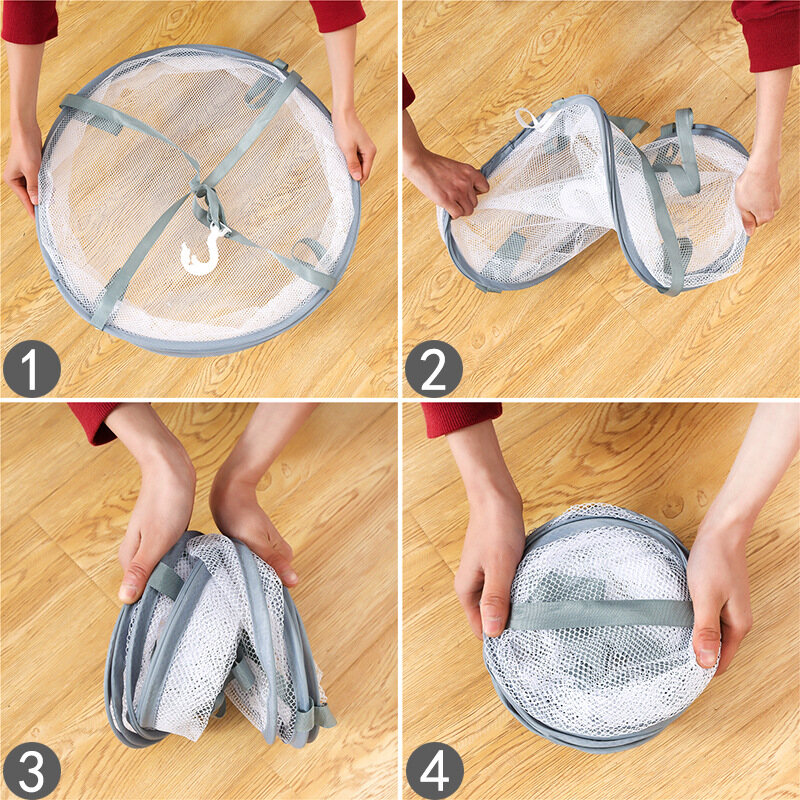 Thợ Săn Trong Mơ Giỏ Phơi Quần Áo Một Lớp/Hai Lớp, Lưới Treo Giá Phơi Lưới Mini Gấp Gọn Bỏ Túi Vớ Đồ Chơi Mỹ Phẩm, Kệ Hơi