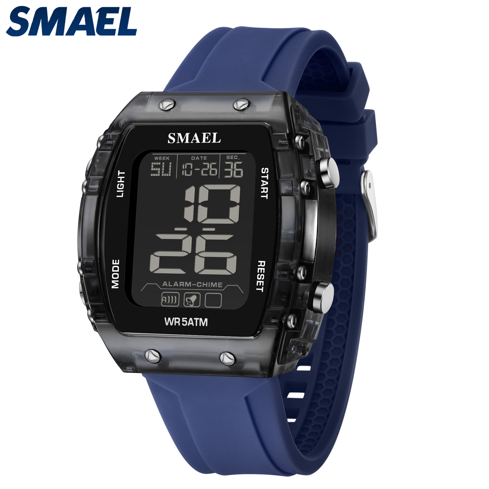 SMAEL Barrel Shape Multifunctional Sports Watch Fashion LED Digital  Waterproof Men's Watches New 8108