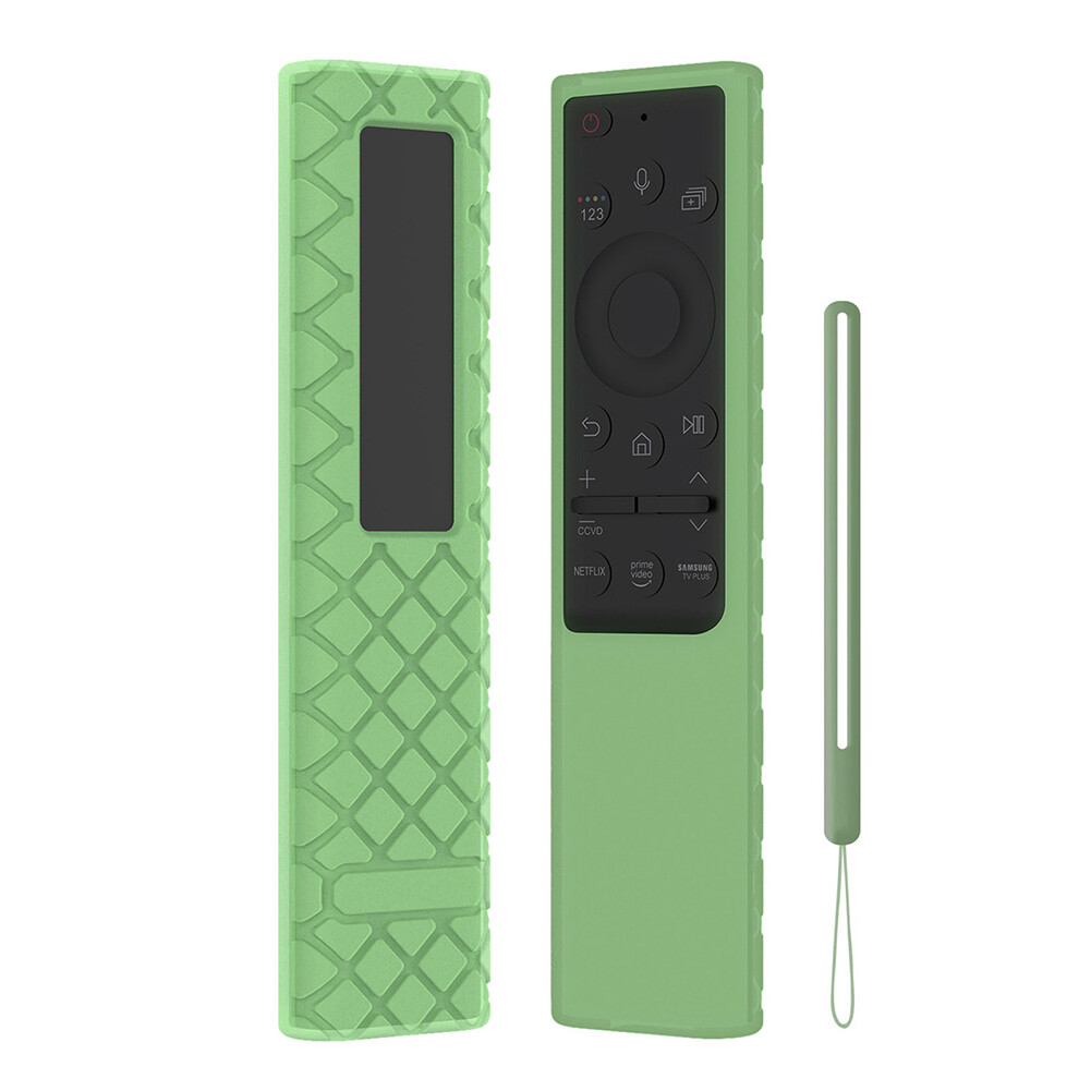 Remote Control Silicone Sleeve Battery Back Shockproof Protective Cover With Lanyard Compatible For Samsung Bn59-01363 Bn59-01357
