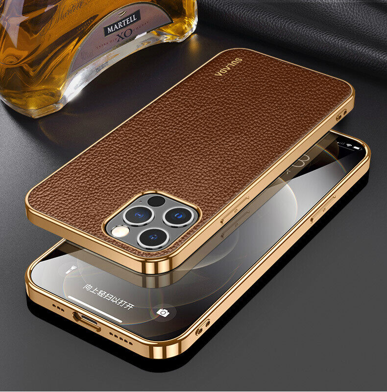 Da thật vỏ điện thoại cho Iphone 15 Pro Max 14 Pro Max 13 Pro Max 12 Pro Max da trường hợp 11 Pro Max x XS Max XR 15 cộng với mạ điện Ốp viền điền thoại mềm bảo vệ lưng điện thoại Bìa