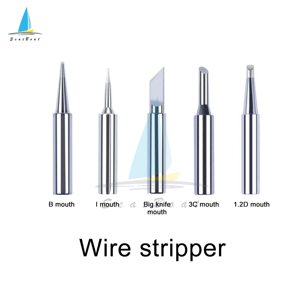 【Seasboat】Soldering Iron Soldering Iron Kit Electronics 60W Adjustable Temperature Welding Tool 5pcs Soldering Iron Tip /Soldering Iron Stand /Desoldering Pump /Tweezers /Solder Wire /Carry Bag