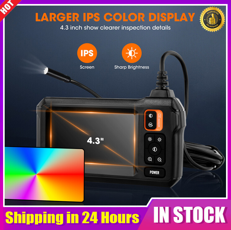 Borescope, Endoscope Camera With Light, 1080P HD Inspection Camera, Borescope Camera With Light, IP67 Waterproof Camera, 16.5ft Flexible Endoscope Camera, Gadgets For Men (4.3”)