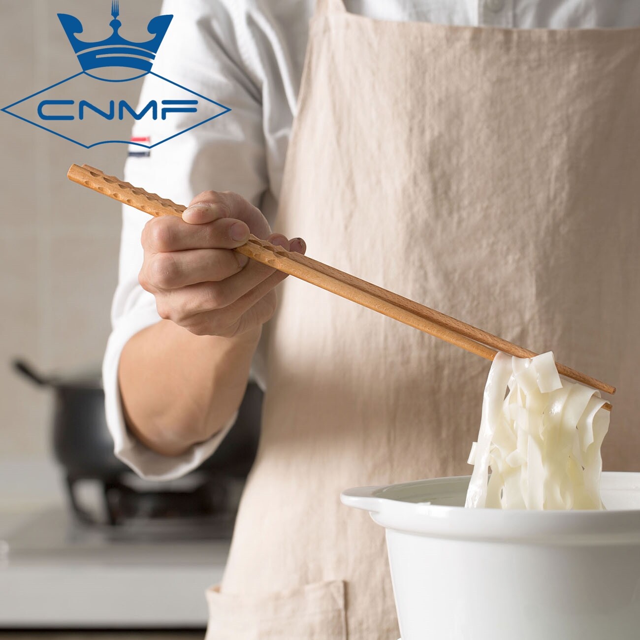 CNMF 1 Pair Wood Extra Long Chopsticks Super Long Solid Wooden Chopsticks for Hot Pot or Fried