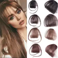 Clip In Bangs Human Hair 3d Fringe Hair Extensions Hand Made